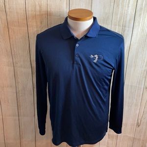 Men’s Adidas Navy Long-sleeve Golf polo size M
